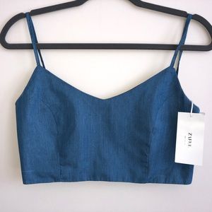 Blue Crop Top